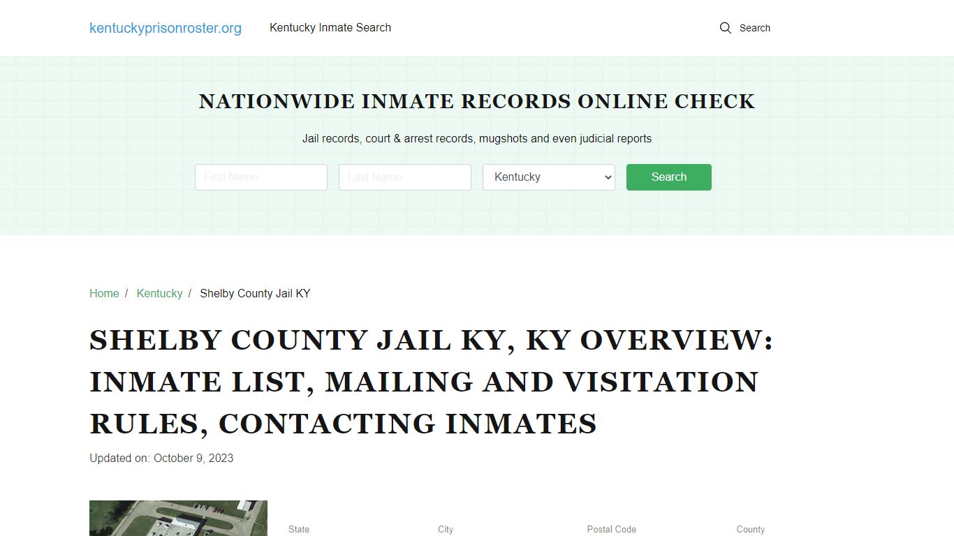 Shelby County Jail KY, KY: Offender Search, Visitation & Contact Info